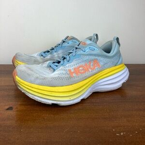 HOKA ONE ONE Women’s Running Shoes Bondi 8 Wide Blue Gray Size 10D